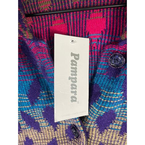 Pampara Multicolor Knit Button Jacket Tunic Small NWT Boho Artsy Lagencore - Picture 8 of 11